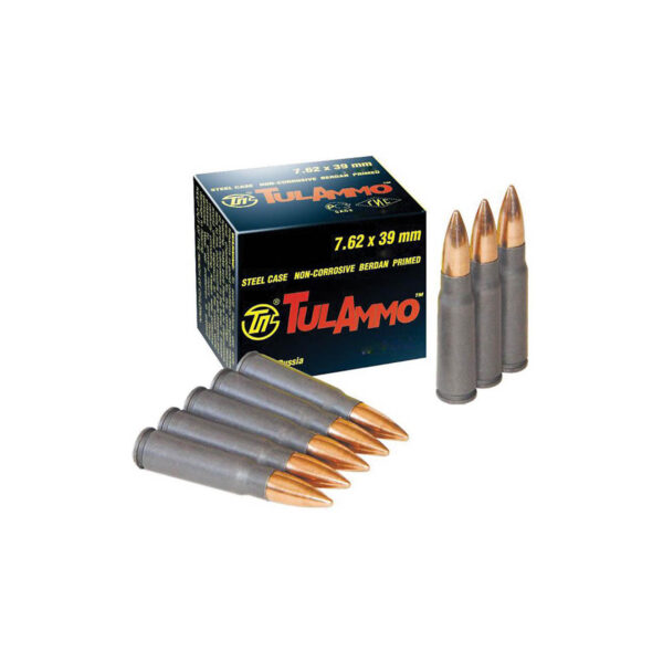 TulAmmo 7.62 x 39mm 122-Grain Centerfire Rifle Ammunition