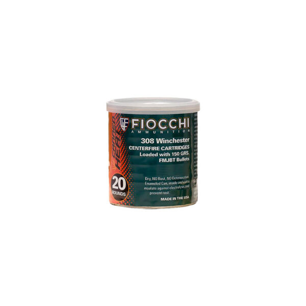 Fiocchi 150-Grain Full Metal Jacket Boat Tail Centerfire Rifle Ammunition