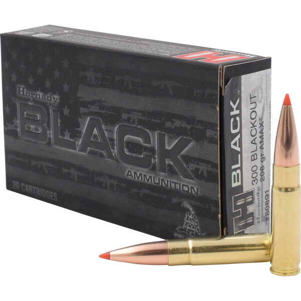 Hornady A-MAX® BLACK™ .300 Blackout 208-Grain Rifle Ammunition