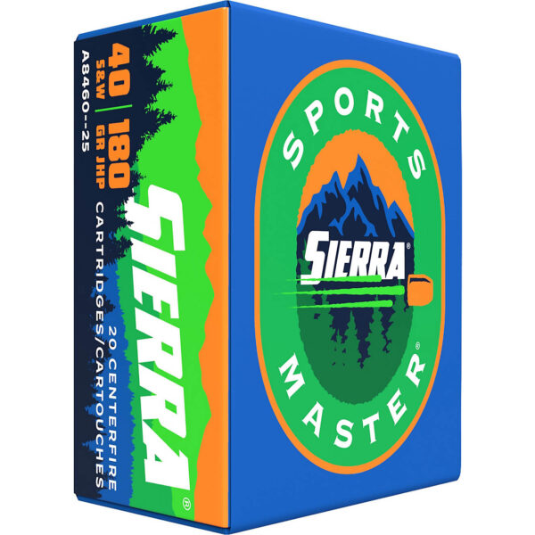 Sierra Sports Master .40 S&W 180-Grain JHP Centerfire Ammunition