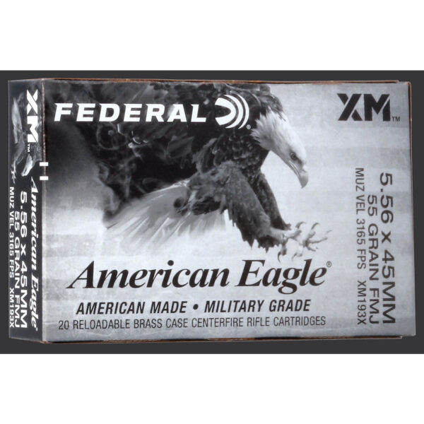 Federal FMJ 5.56 x 45mm 55-Grain Centerfire Ammunition