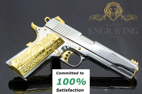 COLT 1911 38 Super Competition, High Polish Stainless Steel with 24K Gold Plated Accents (((ONLY ONE EXCLUSIVE))) - Image 2