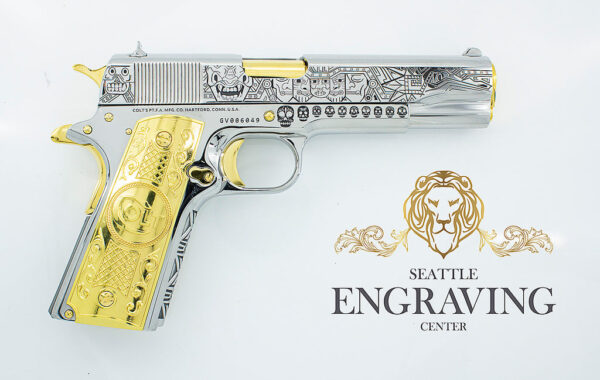 COLT 1911 Government 38 SUPER - Mexican Heritage Design, 24K Gold ((( EXCLUSIVE ))) - Image 3