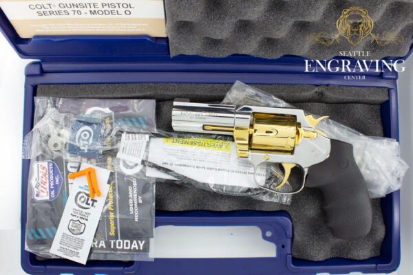 COLT KING COBRA 3" - 357 Magnum, High Polish Stainless Steel with 24K Gold - RARE - Image 4