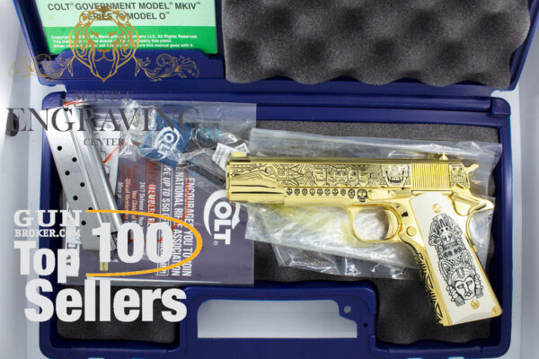 1911 COLT 45ACP, "EL JEFE DE JEFES" Mexican Heritage Design in 24K GOLD, Ruby, and Diamonds - Image 3