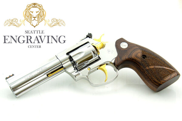 COLT KING COBRA TARGET 4" - 357 Magnum, High Polish Stainless Steel with 24K Gold